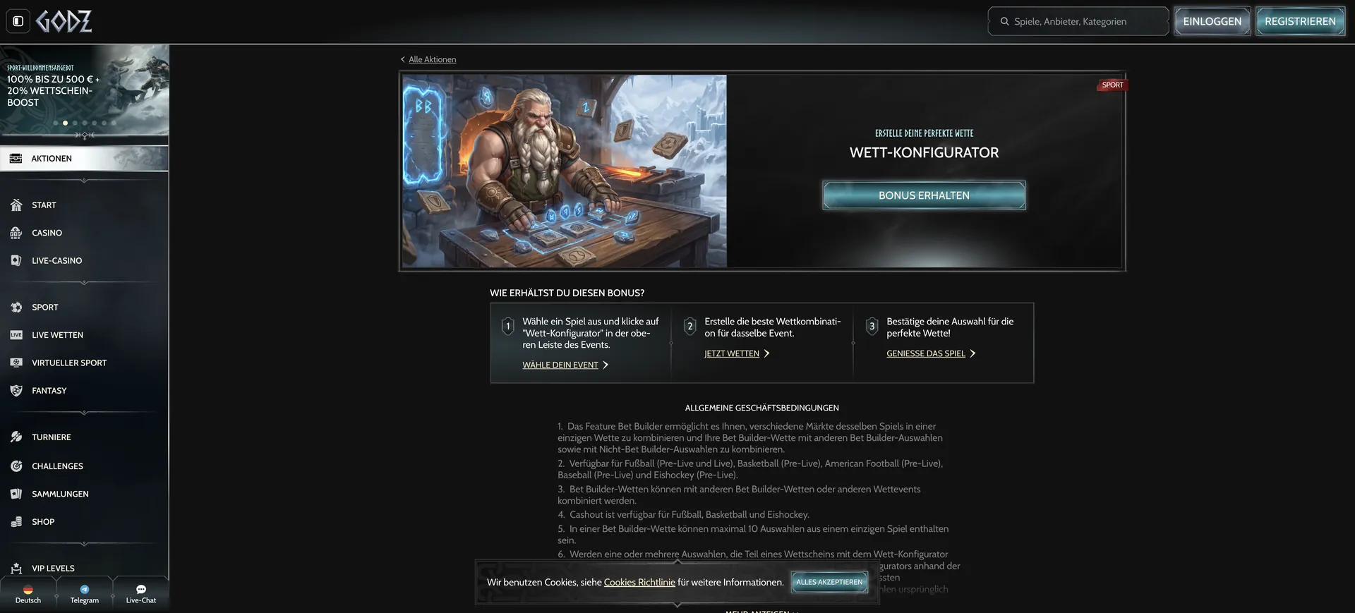 515 De Aktionen Bet Builder Godz Casino Bonus: 515 De Aktionen Bet Builder