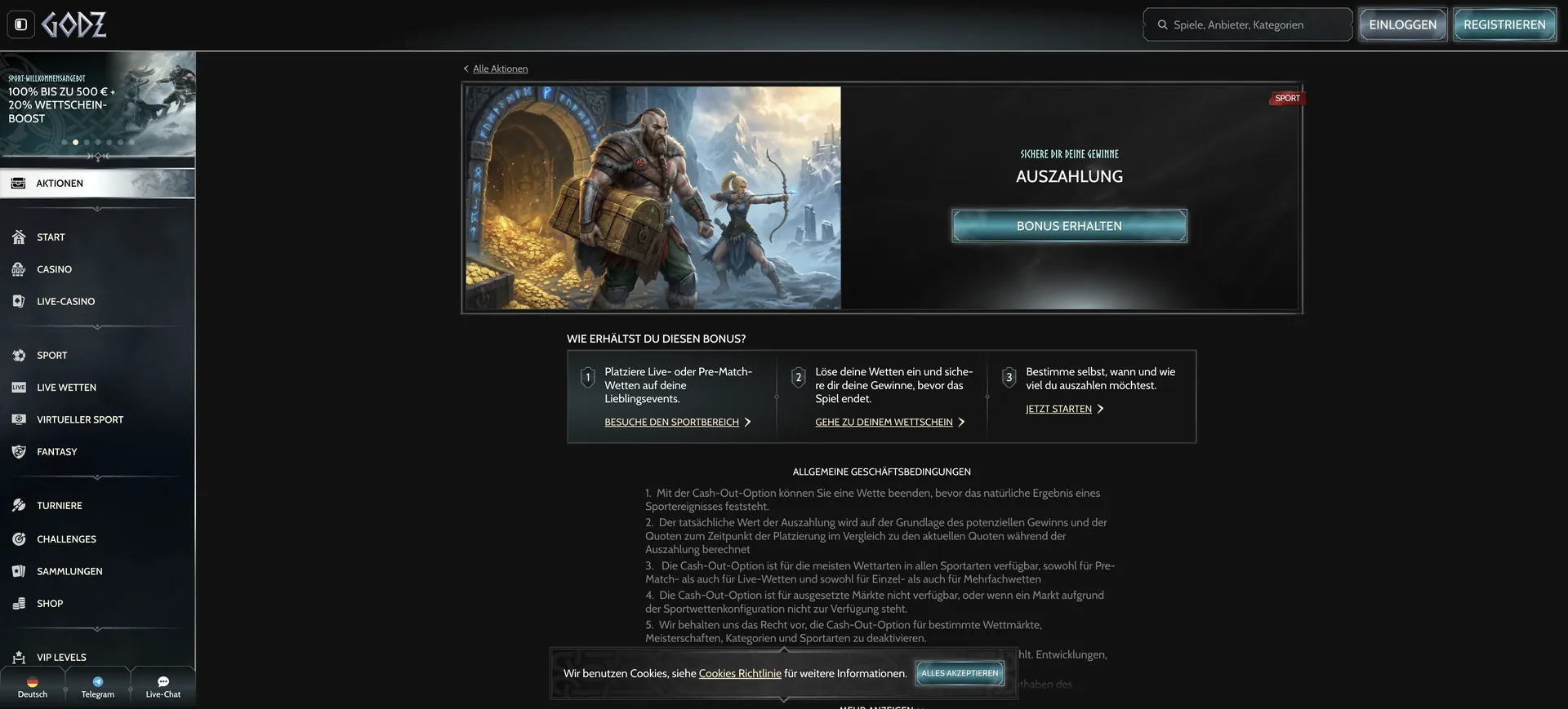515 De Aktionen Cash Out Godz Casino Bonus: 515 De Aktionen Cash Out
