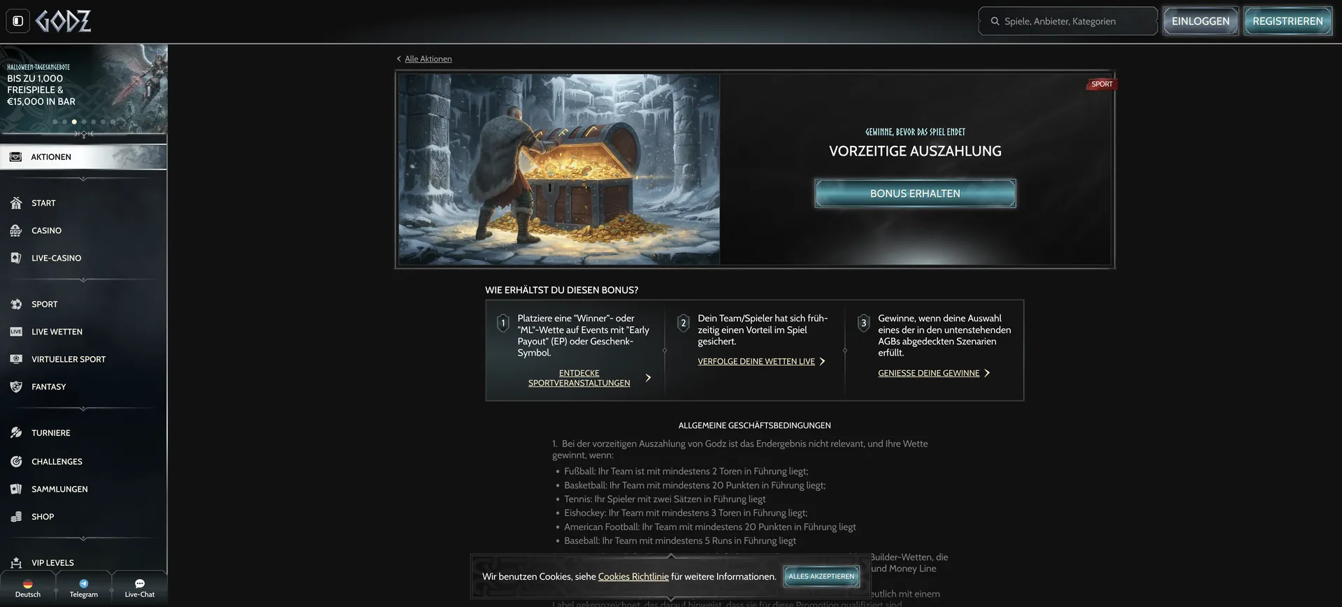 Godz Casino: 515 De Aktionen Early Payout Sb