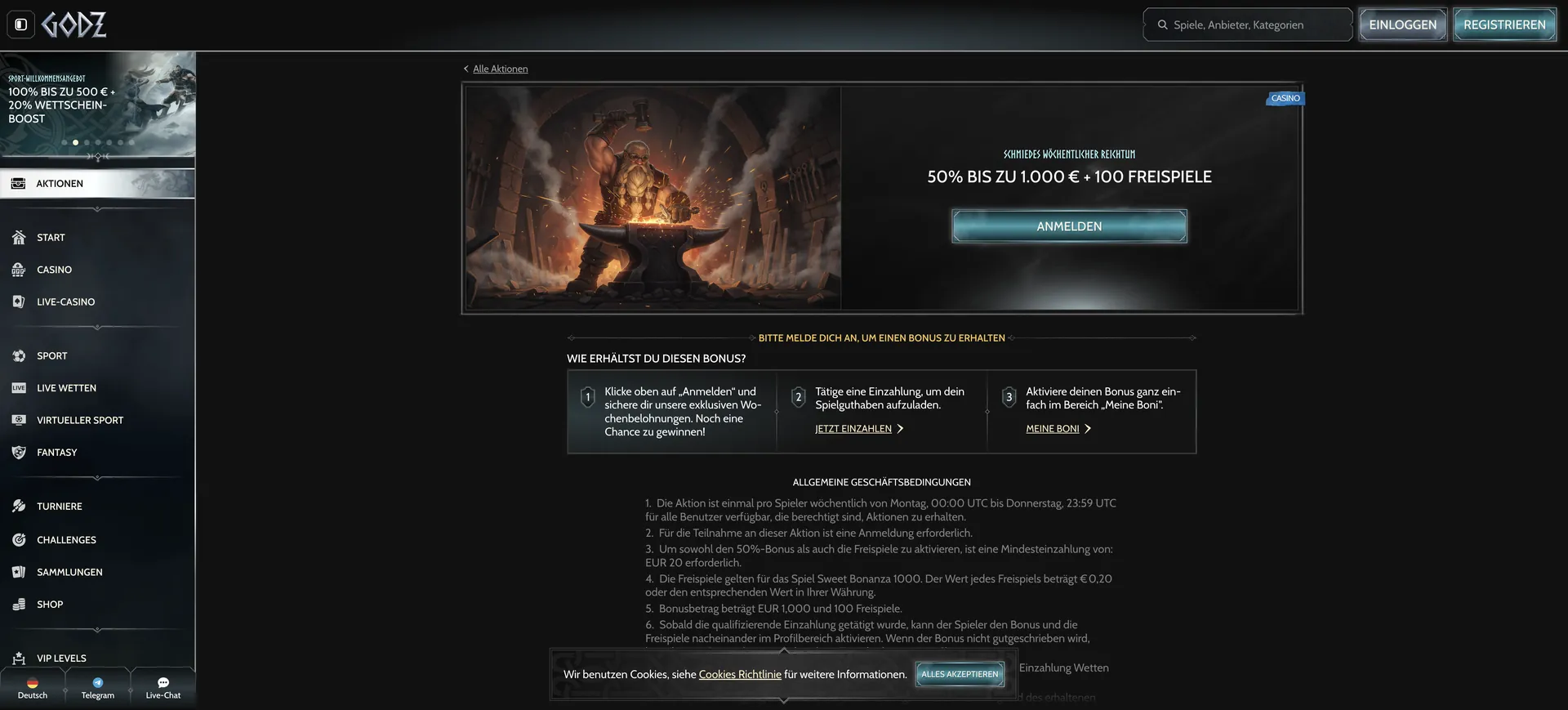 Godz Casino: 515 De Aktionen Reload Casino Weekly