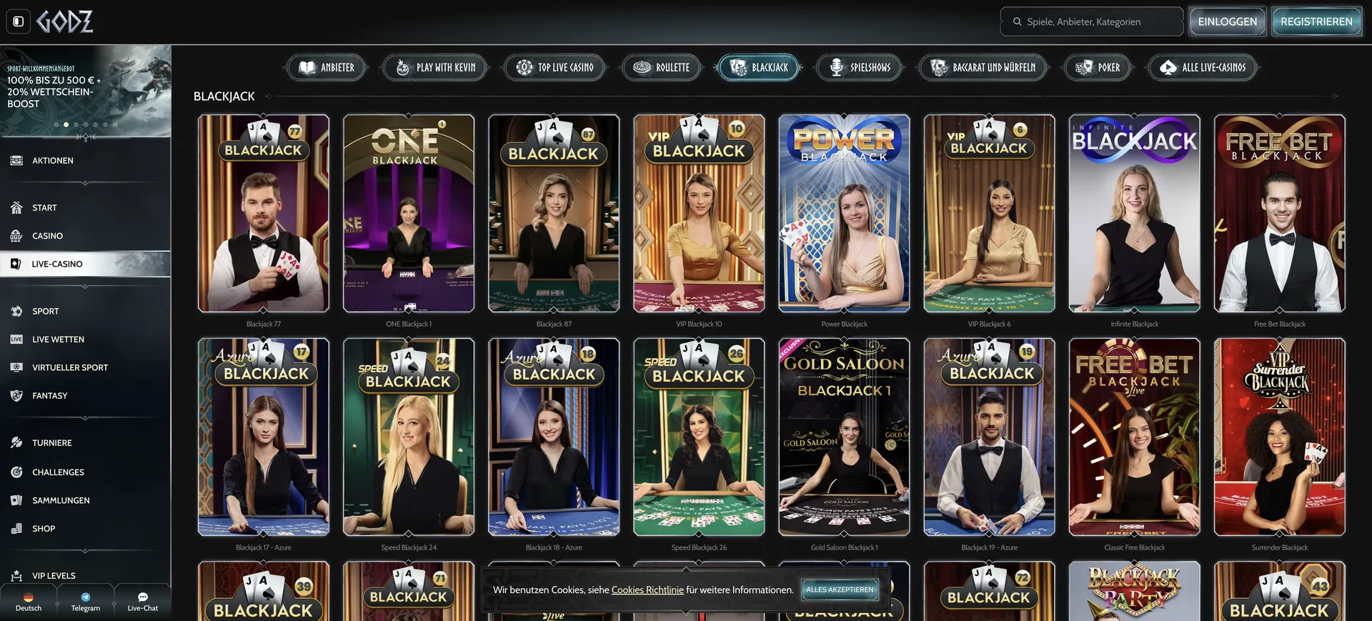 515 De Blackjack Godz Live Casino: 515 De Blackjack