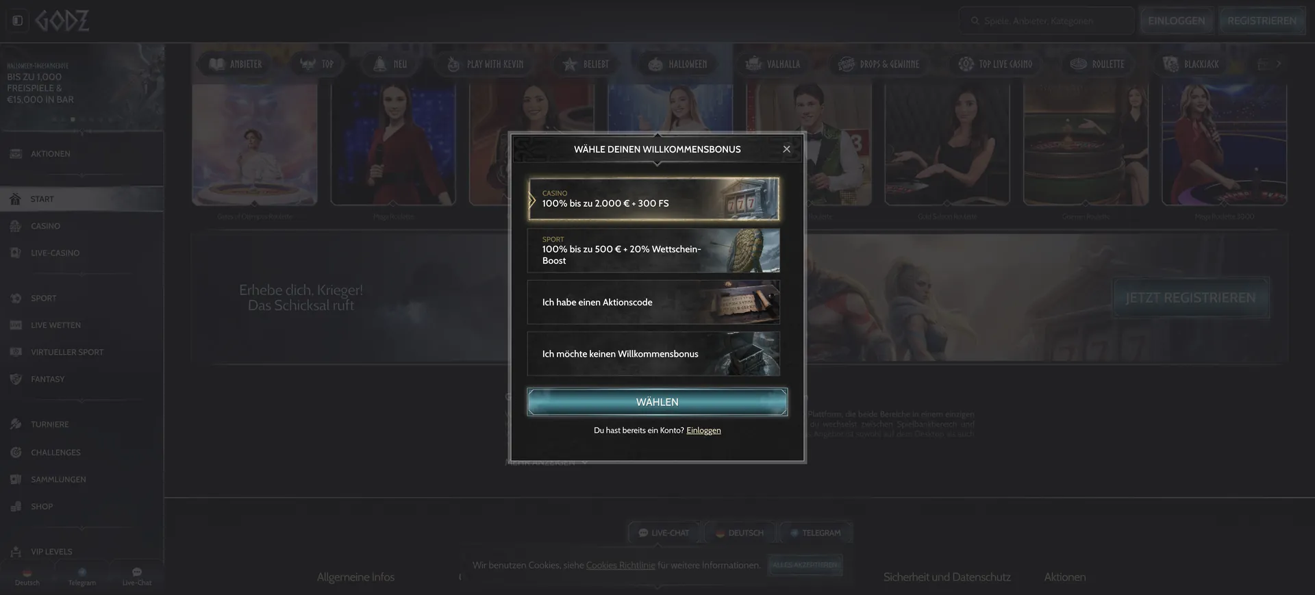 515 De Registrierung Godz Casino Login: 515 De Registrierung